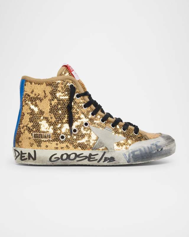 Francy Sequin High-Top Sneakers
